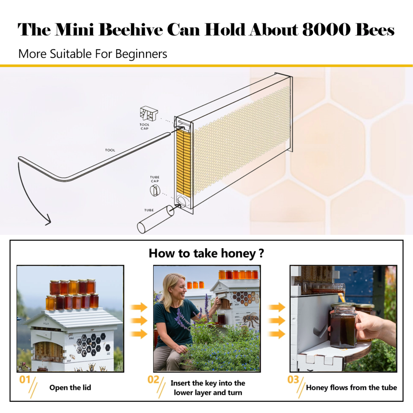 SkogHive Flow Bee Hive with Tap | Automatic Honey Bee Hive for Beginners & Experienced Beekeepers | Easy Honey Harvesting Box