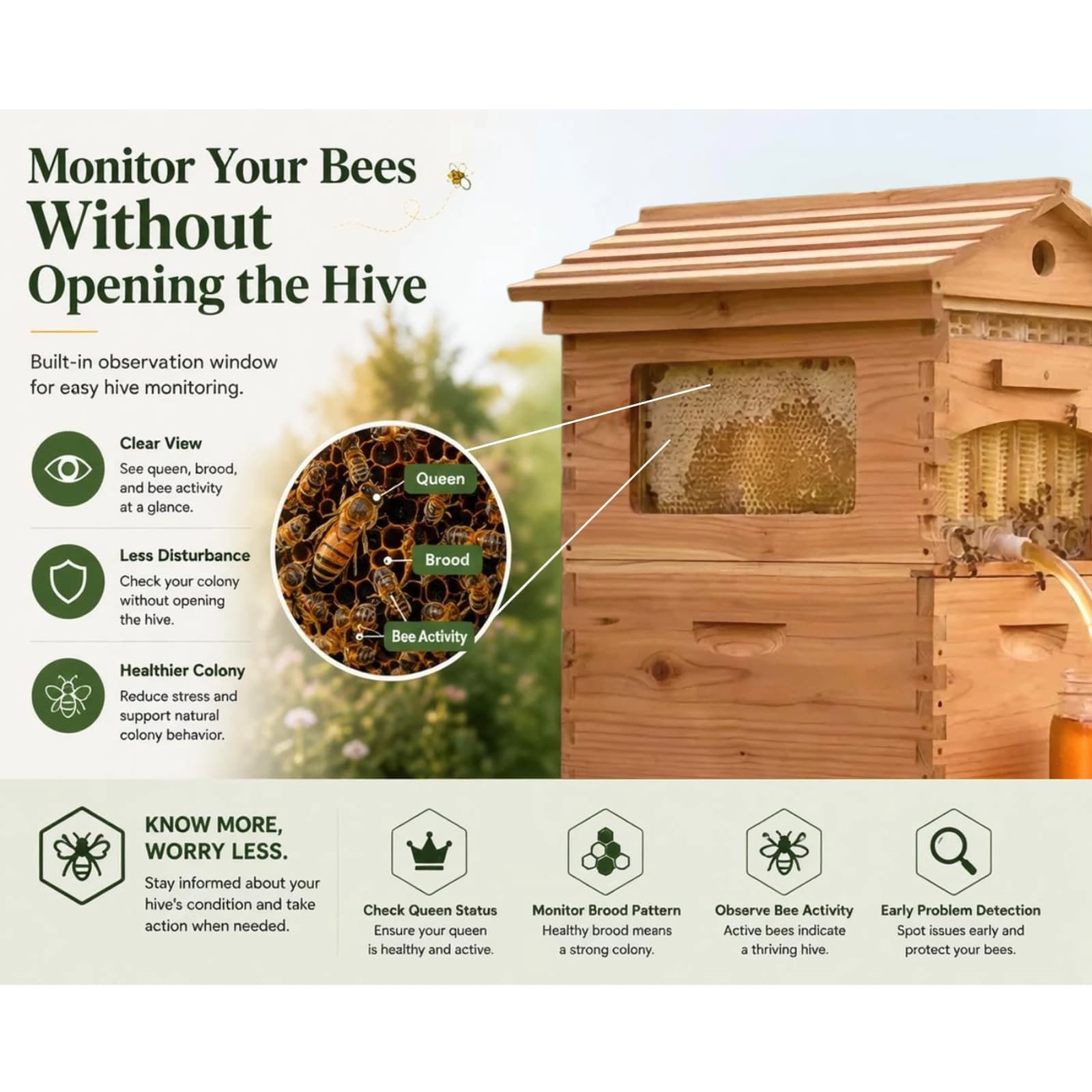 SkogHive 7-Frame Automatic Flow Hive Kit - Premium Cedar Wood Beehive