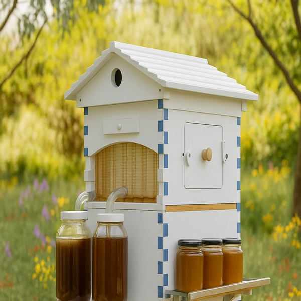 SkogHive Small Automatic Flow Bee Hive with Honey Spout - 4 Frame Cedar Wood