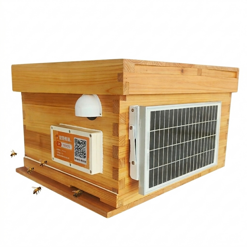 SkogHive AI Smart Beehive - Cedar Bee House with Solar Power & IoT App Monitoring