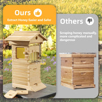 SkogHive Automatic 4-Frame Flow Hive Beekeeping Kit - Natural Cedar Wood with Honey Spout