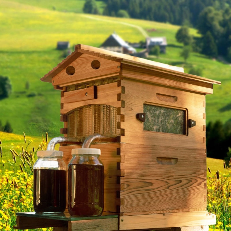 ApiaryPro Flow Bee Hive with Tap – Automatic Cedar Beehive for Easy Honey Harvesting
