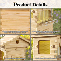 SkogHive Automatic 4-Frame Flow Hive Beekeeping Kit - Natural Cedar Wood with Honey Spout