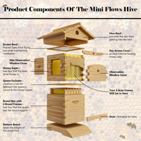 SkogHive 4-Rähmchen Flow Hive mit Honighahn | Zedernholz Imker-Set
