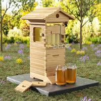 SkogHive 4-Rähmchen Flow Hive mit Honighahn | Zedernholz Imker-Set